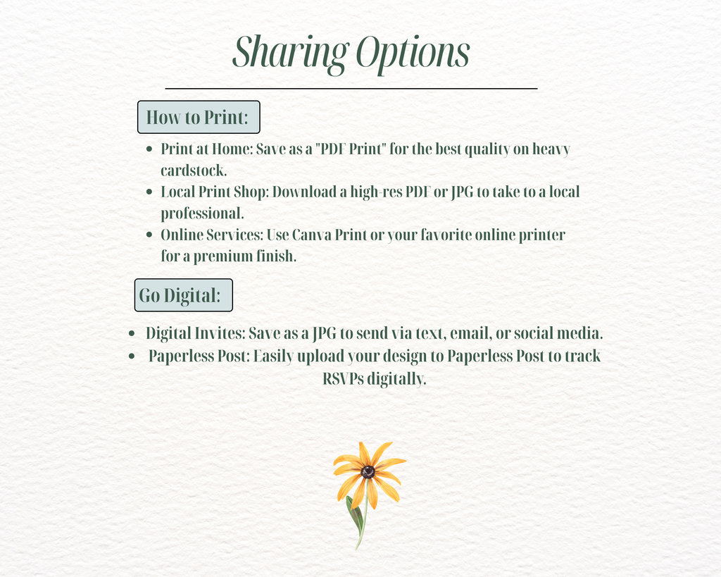 Baby Shower Garden Party Welcome Sign Wildflower Template | Editable Canva Digital Download