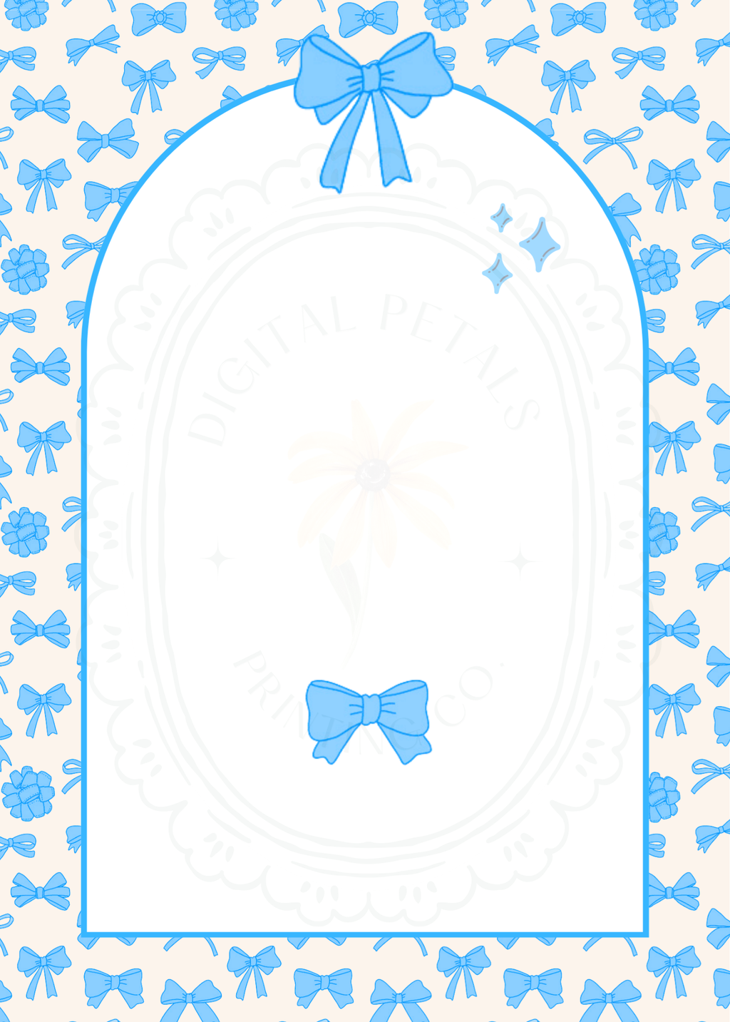 Baby Boy Shower Welcome Sign Template | Blue Ribbons & Bows | Canva Editable