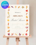 Bridal Shower Welcome Sign Printable | Autumn Wildflower Boho Bridal Decor | Digital Download