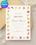 Bridal Shower Invitation Printable | Autumn Wildflower Boho Bridal Invite | Digital Download