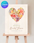 Fall Bridal Shower Welcome Sign | Editable Canva Template | Digital Download