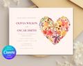 Fall Wedding Invitation Template | Rustic Landscape Digital Download | Canva Editable