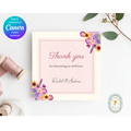 Spring Boho Thank You Card Template | Editable Canva Digital Download