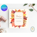 Autumn Harvest Wildflower Thank You Card Template Vol. 2 | Editable Canva Digital Download