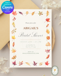 Bridal Shower Invitation Printable | Autumn Wildflower Boho Bridal Invite | Digital Download