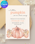 Terracotta & Rust Fall Pumpkin Baby Shower Invitation | Printable Invite | Digital Download
