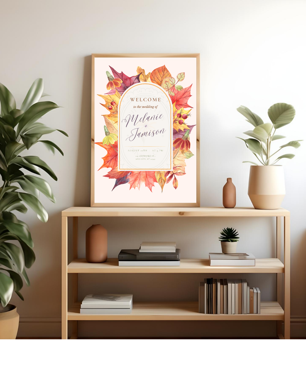 Fall Wedding Welcome Sign Printable | Autumn Harvest Wildflower Boho Wedding Decor | Digital Download