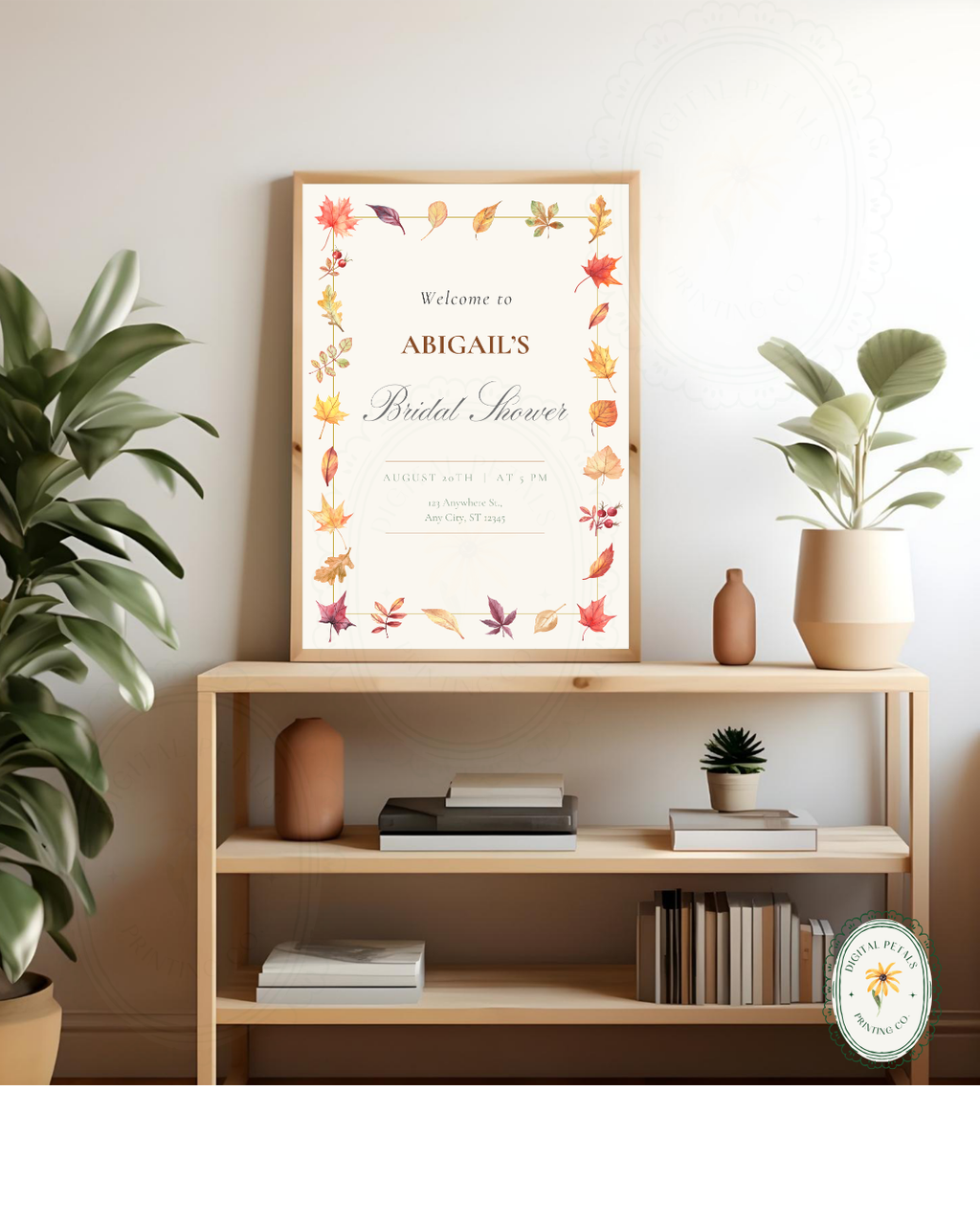 Bridal Shower Welcome Sign Printable | Autumn Wildflower Boho Bridal Decor | Digital Download