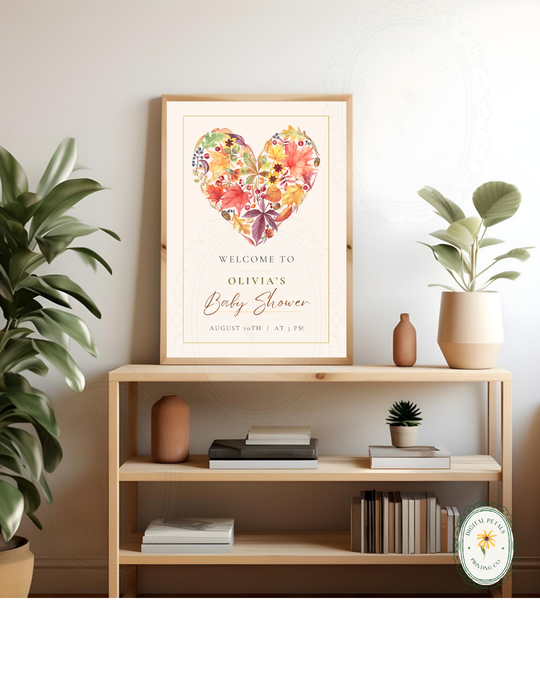 Terracotta & Rust Fall Baby Shower Welcome Sign | Editable Canva Template | Instant Digital Download