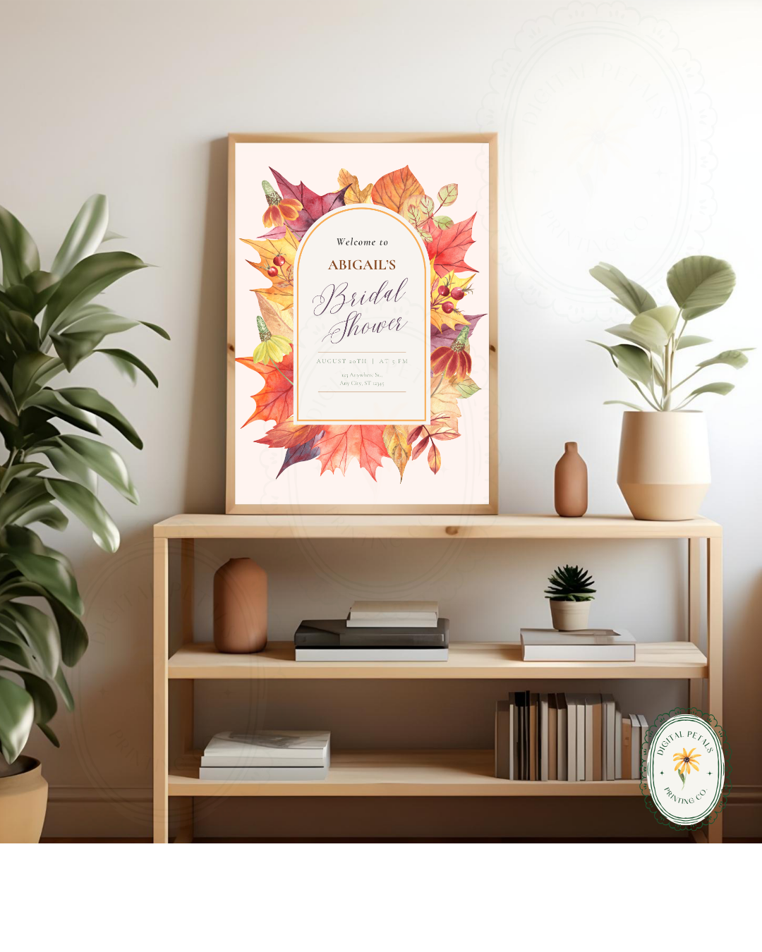 Bridal Shower Welcome Sign Printable | Autumn Harvest Wildflower Boho Bridal Decor | Digital Download