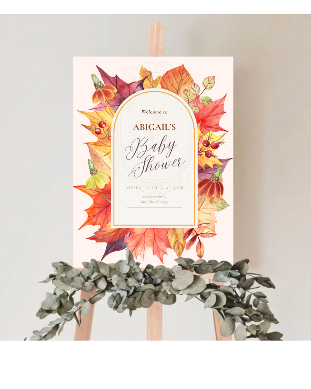 Baby Shower Welcome Sign Printable | Autumn Harvest Wildflower Boho Baby Shower Decor | Digital Download