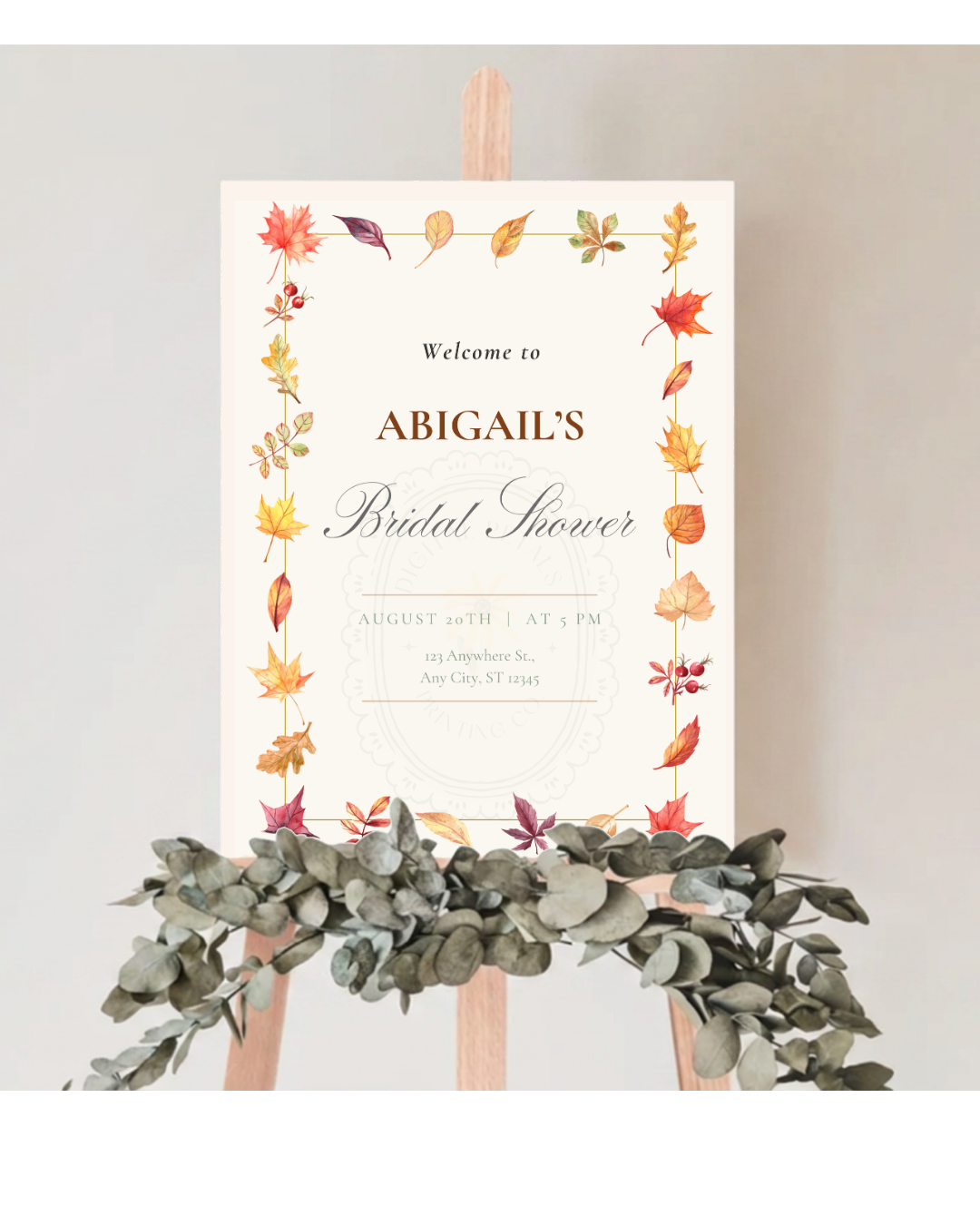 Bridal Shower Welcome Sign Printable | Autumn Wildflower Boho Bridal Decor | Digital Download