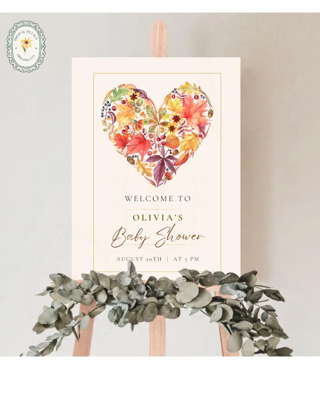 Terracotta & Rust Fall Baby Shower Welcome Sign | Editable Canva Template | Instant Digital Download