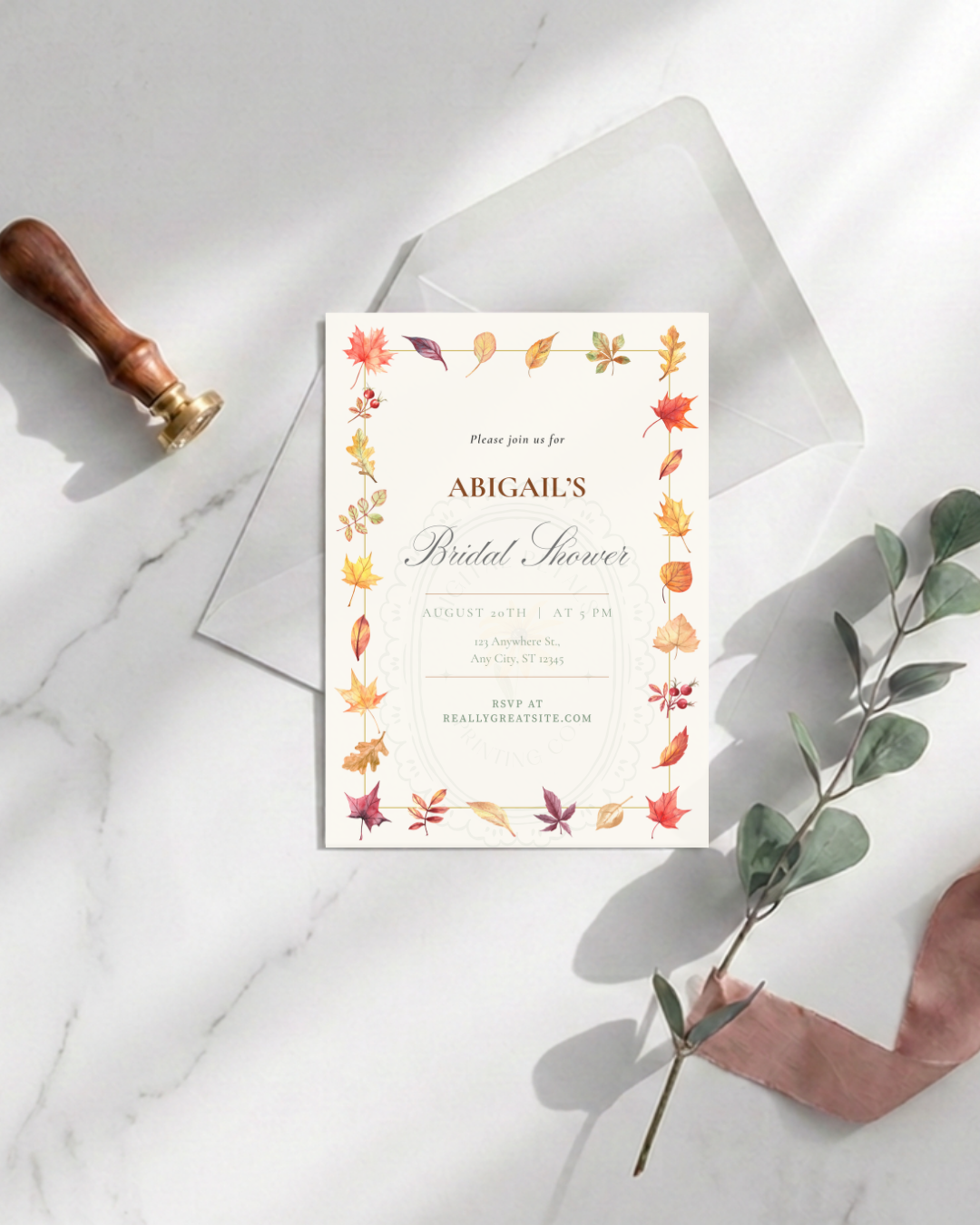 Bridal Shower Invitation Printable | Autumn Wildflower Boho Bridal Invite | Digital Download