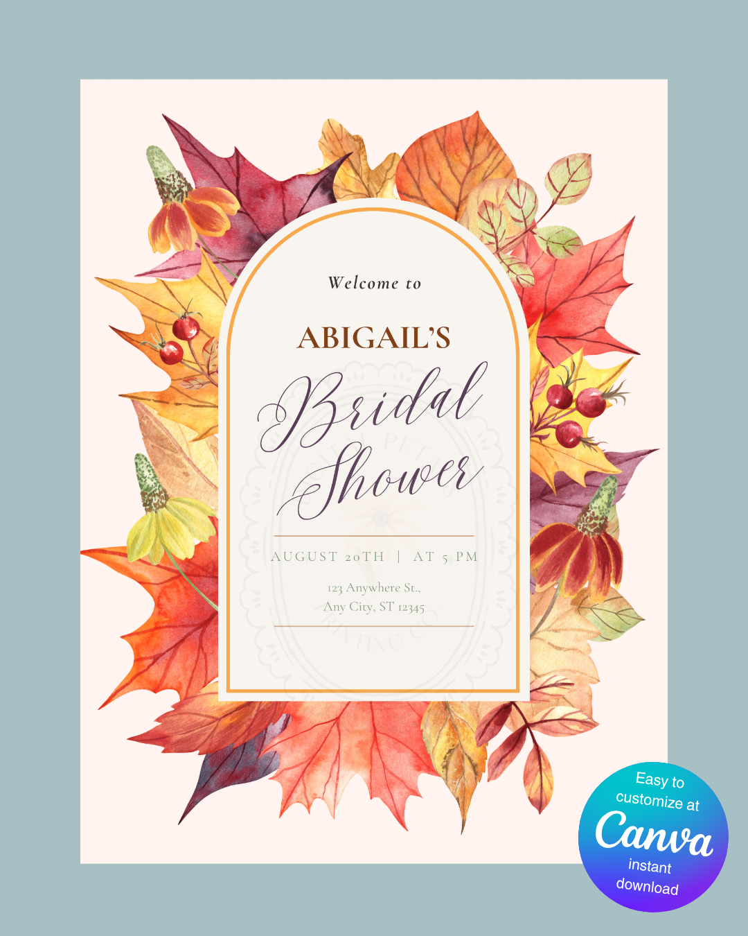 Bridal Shower Welcome Sign Printable | Autumn Harvest Wildflower Boho Bridal Decor | Digital Download