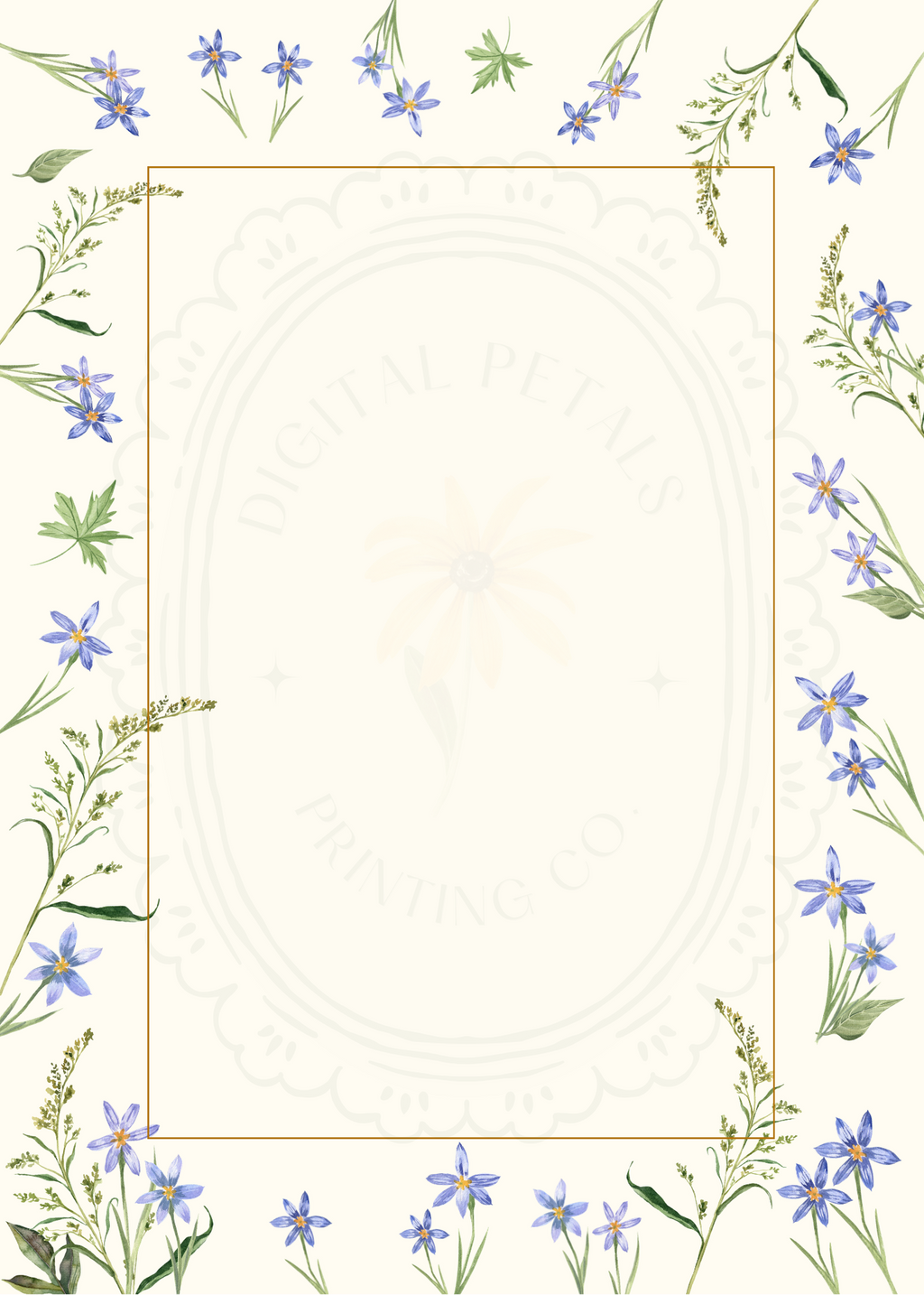Dusty Blue Floral Botanical Wedding Welcome Sign | Editable Canva Template | Digital Download