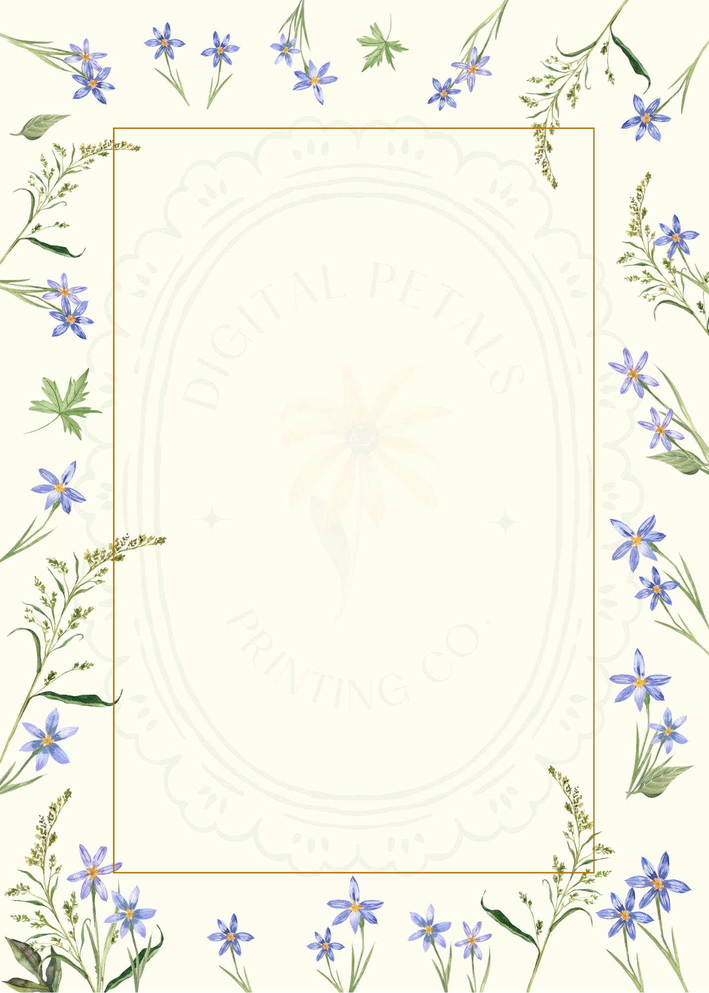 Dusty Blue Floral Botanical Wedding Welcome Sign | Editable Canva Template | Digital Download