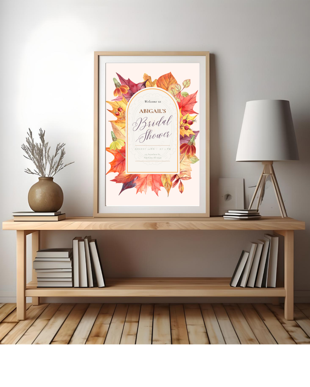 Bridal Shower Welcome Sign Printable | Autumn Harvest Wildflower Boho Bridal Decor | Digital Download