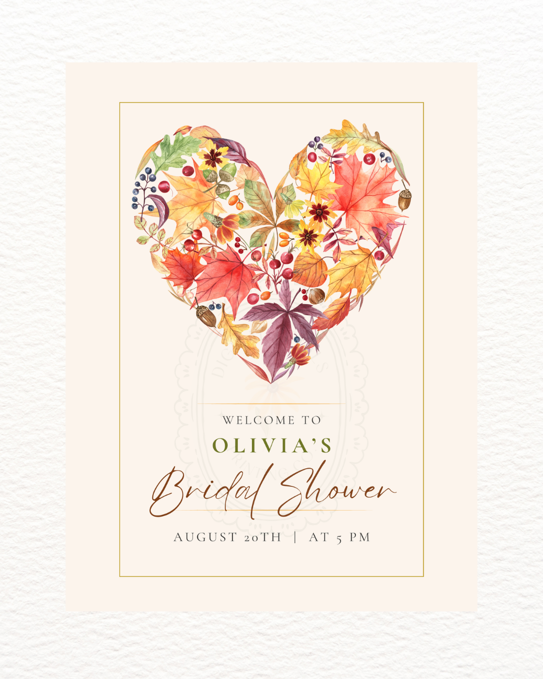 Terracotta & Rust Fall Bridal Shower Welcome Sign | Editable Canva Template | Digital Download