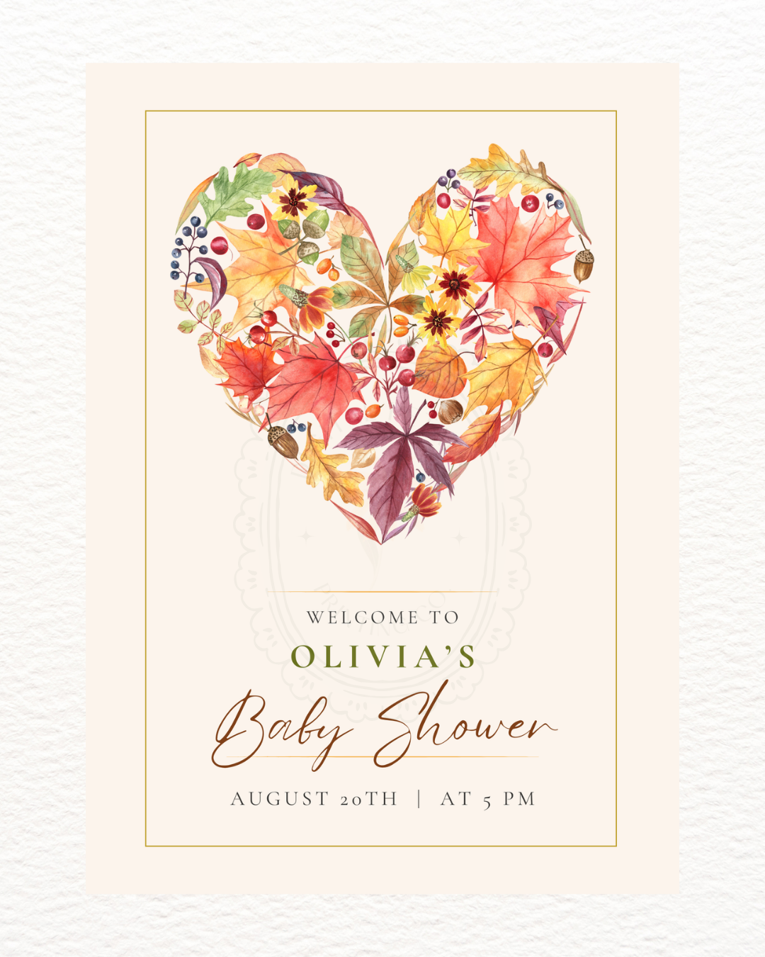 Terracotta & Rust Fall Baby Shower Welcome Sign | Editable Canva Template | Instant Digital Download