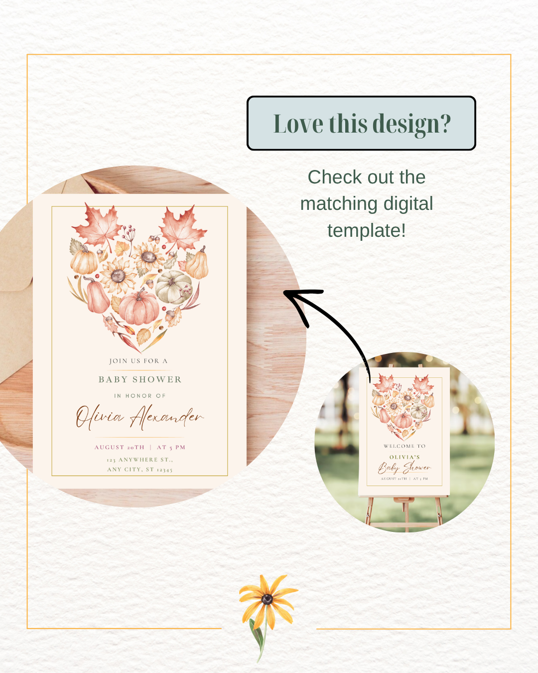 Burgundy Fall Leaves Watercolor Baby Shower Welcome Sign Template | Editable Digital Download