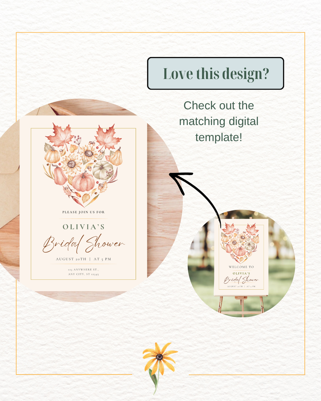 Burgundy Fall Leaves Watercolor Bridal Shower Welcome Sign Template | Editable Digital Download